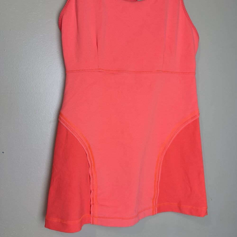 Lululemon Women’s Tank Top Neon Orange/Pink Size 6 Premium Activewear - Picture 4 of 9